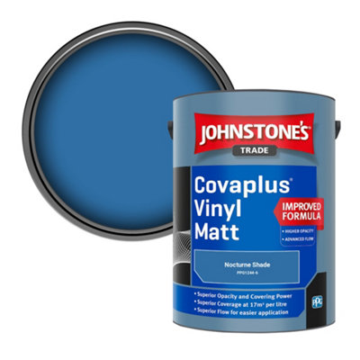 Johnstone's Trade Covaplus Vinyl Matt Walls & Ceilings Emulsion Paint Nocturne Shade (Ppg1244-6) 5L from B&Q