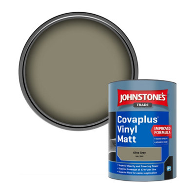 Johnstone's Trade Covaplus Vinyl Matt Walls & Ceilings Emulsion Paint Olive Grey (Ral 7002) 1L from B&Q