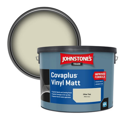 Johnstone's Trade Covaplus Vinyl Matt Walls & Ceilings Emulsion Paint Olive Tint (Ppg1114-2) 10L from B&Q