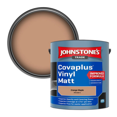 Johnstone's Trade Covaplus Vinyl Matt Walls & Ceilings Emulsion Paint Orange Maple (Ppg1069-4) 2.5L from B&Q