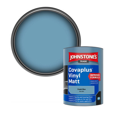 Johnstone's Trade Covaplus Vinyl Matt Walls & Ceilings Emulsion Paint Pastel Blue (Ral 5024) 1L from B&Q
