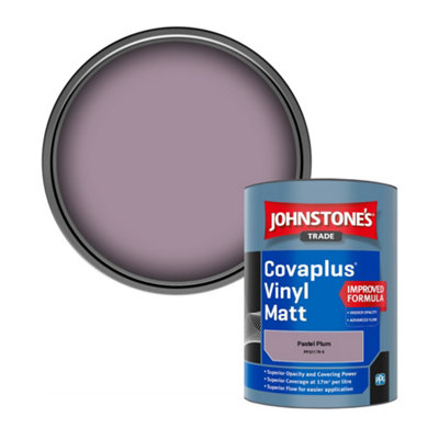 Johnstone's Trade Covaplus Vinyl Matt Walls & Ceilings Emulsion Paint Pastel Plum (Ppg1179-5) 1L from B&Q
