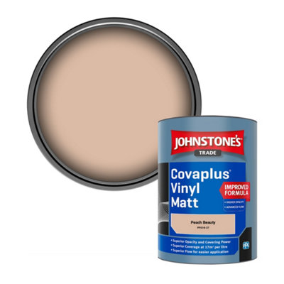 Johnstone's Trade Covaplus Vinyl Matt Walls & Ceilings Emulsion Paint Peach Beauty (Ppg18-27) 1L from B&Q
