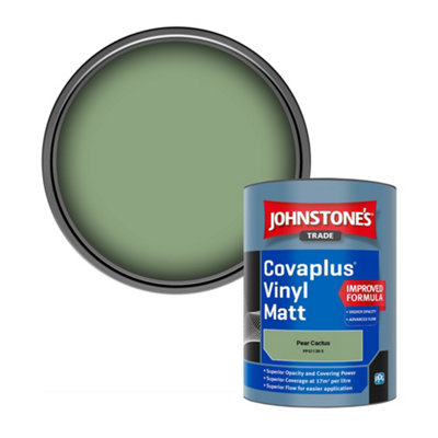 Johnstone's Trade Covaplus Vinyl Matt Walls & Ceilings Emulsion Paint Pear Cactus (Ppg1130-5) 1L from B&Q