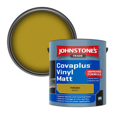 Johnstone's Trade Covaplus Vinyl Matt Walls & Ceilings Emulsion Paint Pollination (Ppg1215-7) 2.5L from B&Q