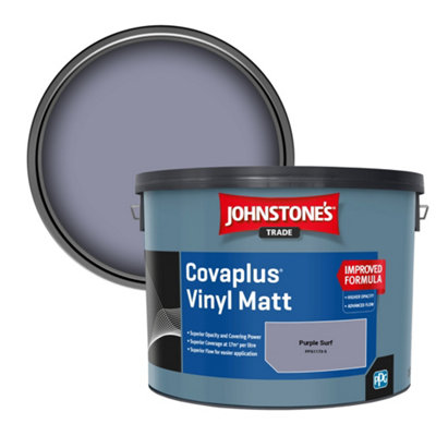 B&Q -  Covaplus Vinyl Matt Walls & Ceilings Emulsion Paint Purple Surf (Ppg1173-5) 10L