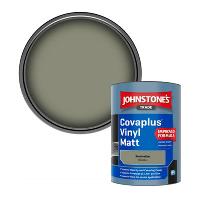 Johnstone's Trade Covaplus Vinyl Matt Walls & Ceilings Emulsion Paint Restoration (Ppg1031-4) 1L from B&Q
