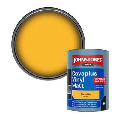 Johnstone's Trade Covaplus Vinyl Matt Walls & Ceilings Emulsion Paint Rise-N-Shine (Ppg1206-7) 1L from B&Q