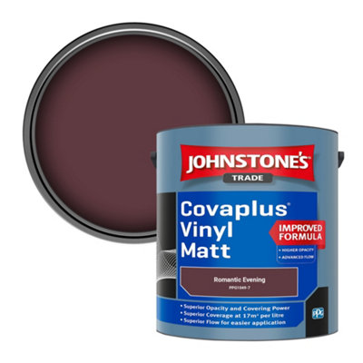 Johnstone's Trade Covaplus Vinyl Matt Walls & Ceilings Emulsion Paint Romantic Evening (Ppg1049-7) 2.5L from B&Q