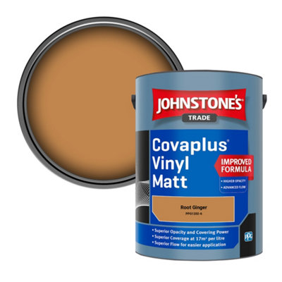 Johnstone's Trade Covaplus Vinyl Matt Walls & Ceilings Emulsion Paint Root Ginger (Ppg1202-6) 5L from B&Q