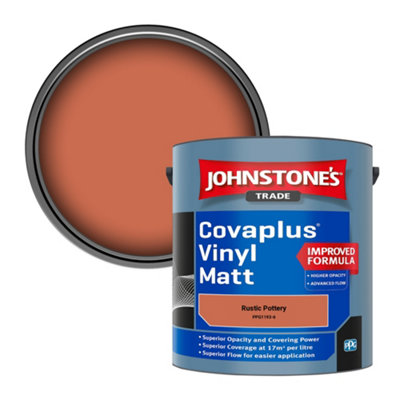Johnstone's Trade Covaplus Vinyl Matt Walls & Ceilings Emulsion Paint Rustic Pottery (Ppg1193-6) 2.5L from B&Q