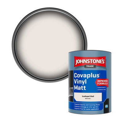 Johnstone's Trade Covaplus Vinyl Matt Walls & Ceilings Emulsion Paint Scalloped Shell (Ppg1193-1) 1L