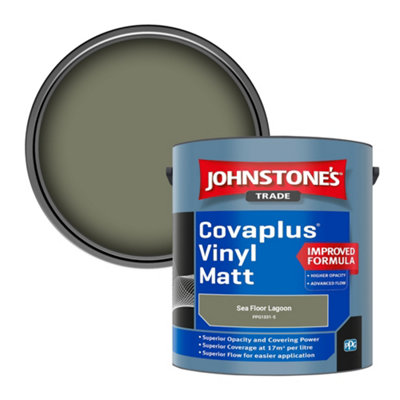 Johnstone's Trade Covaplus Vinyl Matt Walls & Ceilings Emulsion Paint Sea Floor Lagoon (Ppg1031-5) 2.5L from B&Q