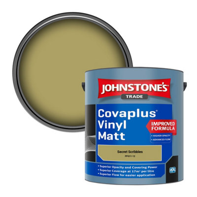 Johnstone's Trade Covaplus Vinyl Matt Walls & Ceilings Emulsion Paint Secret Scribbles (Ppg11-12) 2.5L from B&Q