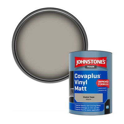 Johnstone's Trade Covaplus Vinyl Matt Walls & Ceilings Emulsion Paint Shadow Taupe (Ppg14-01) 1L from B&Q