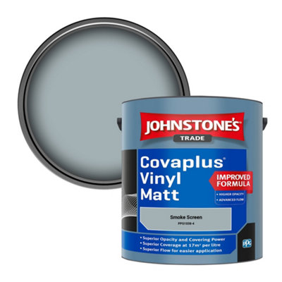 Johnstone's Trade Covaplus Vinyl Matt Walls & Ceilings Emulsion Paint Smoke Screen (Ppg1038-4) 2.5L from B&Q