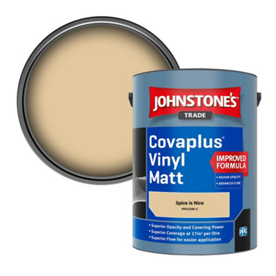 Johnstone's Trade Covaplus Vinyl Matt Walls & Ceilings Emulsion Paint Spice Is Nice (Ppg1090-2) 5L from B&Q