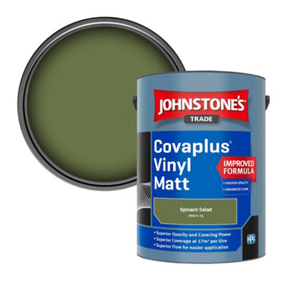 Johnstone's Trade Covaplus Vinyl Matt Walls & Ceilings Emulsion Paint Spinach Salad (Ppg11-16) 5L from B&Q