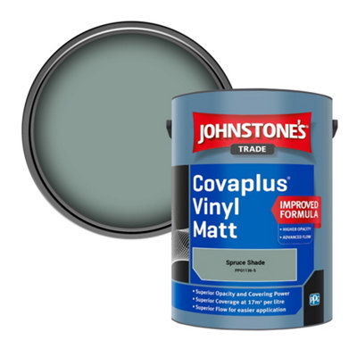 B&Q -  Covaplus Vinyl Matt Walls & Ceilings Emulsion Paint Spruce Shade (Ppg1136-5) 5L