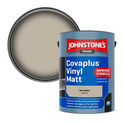 Johnstone's Trade Covaplus Vinyl Matt Walls & Ceilings Emulsion Paint Stonington (Ppg15-25) 5L from B&Q