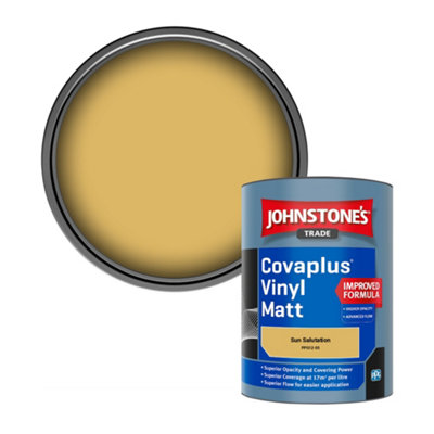 Johnstone's Trade Covaplus Vinyl Matt Walls & Ceilings Emulsion Paint Sun Salutation (Ppg12-03) 1L from B&Q