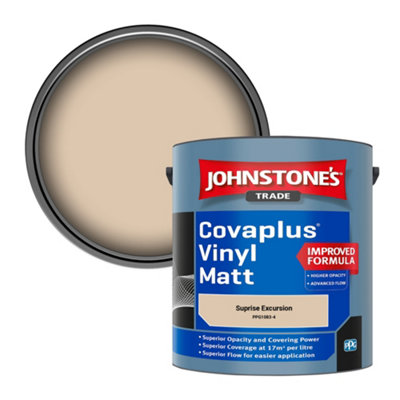 Johnstone's Trade Covaplus Vinyl Matt Walls & Ceilings Emulsion Paint Suprise Excursion (Ppg1083-4) 2.5L from B&Q