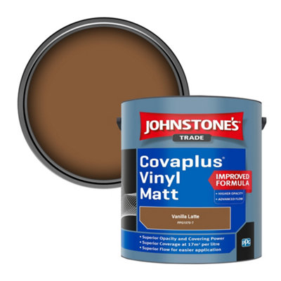 Johnstone's Trade Covaplus Vinyl Matt Walls & Ceilings Emulsion Paint Vanilla Latte (Ppg1070-7) 2.5L from B&Q