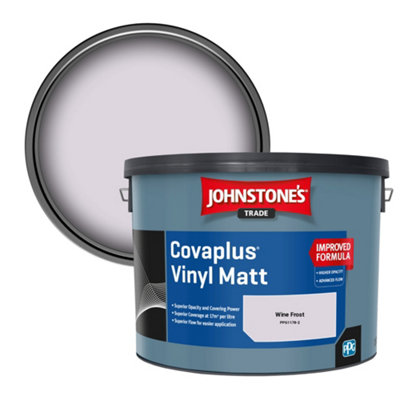 B&Q -  Covaplus Vinyl Matt Walls & Ceilings Emulsion Paint Wine Frost (Ppg1178-2) 10L