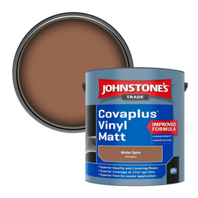 Johnstone's Trade Covaplus Vinyl Matt Walls & Ceilings Emulsion Paint Winter Spice (Ppg1068-6) 2.5L from B&Q