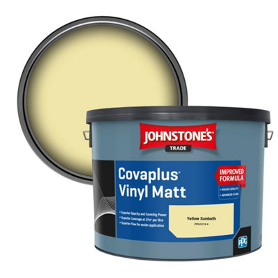 B&Q -  Covaplus Vinyl Matt Walls & Ceilings Emulsion Paint Yellow Sunbath (Ppg1213-4) 10L