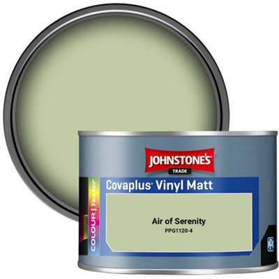 Johnstone's Trade Covaplus Vinyl Matt Walls & Ceilings Emulsion Paint Air Of Serenity (Ppg1120-4) 350Ml Tester Pot from B&Q