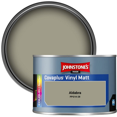 Johnstone's Trade Covaplus Vinyl Matt Walls & Ceilings Emulsion Paint Aldabra (Ppg14-28) 350Ml Tester Pot from B&Q