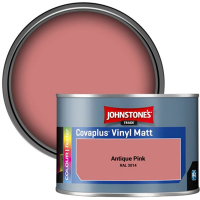 Johnstone's Trade Covaplus Vinyl Matt Walls & Ceilings Emulsion Paint Antique Pink (Ral 3014) 350Ml Tester Pot from B&Q