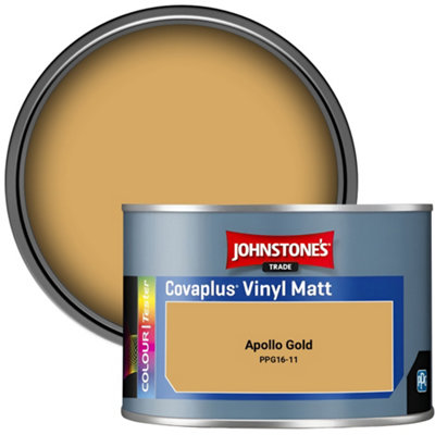 Johnstone's Trade Covaplus Vinyl Matt Walls & Ceilings Emulsion Paint Apollo Gold (Ppg16-11) 350Ml Tester Pot from B&Q