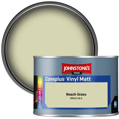 Johnstone's Trade Covaplus Vinyl Matt Walls & Ceilings Emulsion Paint Beach Grass (Ppg1119-3) 350Ml Tester Pot from B&Q