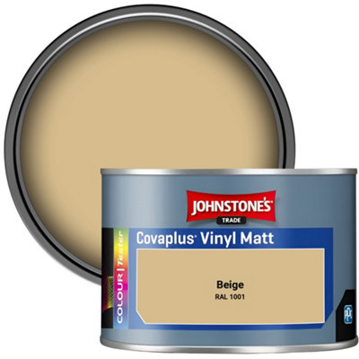 Johnstone's Trade Covaplus Vinyl Matt Walls & Ceilings Emulsion Paint Beige (Ral 1001) 350Ml Tester Pot from B&Q