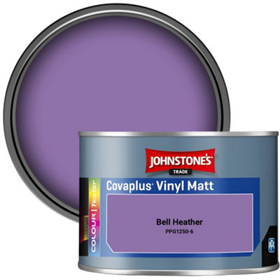 Johnstone's Trade Covaplus Vinyl Matt Walls & Ceilings Emulsion Paint Bell Heather (Ppg1250-6) 350Ml Tester Pot from B&Q