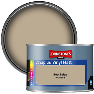 Johnstone's Trade Covaplus Vinyl Matt Walls & Ceilings Emulsion Paint Best Beige (Ppg1085-4) 350Ml Tester Pot from B&Q
