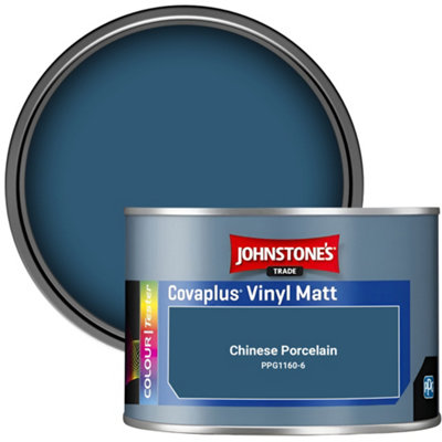 Johnstone's Trade Covaplus Vinyl Matt Walls & Ceilings Emulsion Paint Chinese Porcelain (Ppg1160-6) 350Ml Tester Pot from B&Q