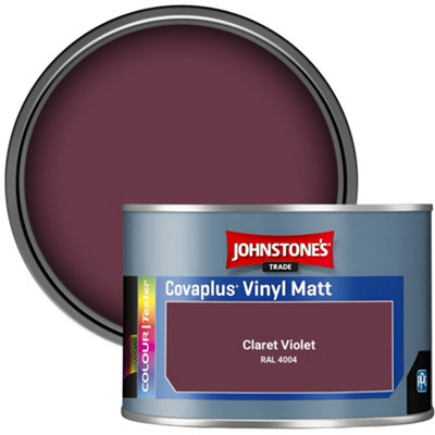 Johnstone's Trade Covaplus Vinyl Matt Walls & Ceilings Emulsion Paint Claret Violet (Ral 4004) 350Ml Tester Pot from B&Q