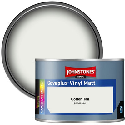 Johnstone's Trade Covaplus Vinyl Matt Walls & Ceilings Emulsion Paint Cotton Tail (Ppg0998-1) 350Ml Tester Pot from B&Q