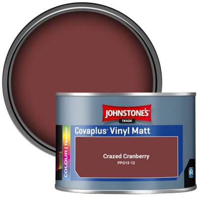 Johnstone's Trade Covaplus Vinyl Matt Walls & Ceilings Emulsion Paint Crazed Cranberry (Ppg13-12) 350Ml Tester Pot from B&Q