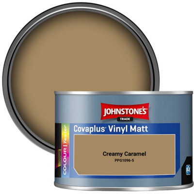 Johnstone's Trade Covaplus Vinyl Matt Walls & Ceilings Emulsion Paint Creamy Caramel (Ppg1096-5) 350Ml Tester Pot from B&Q