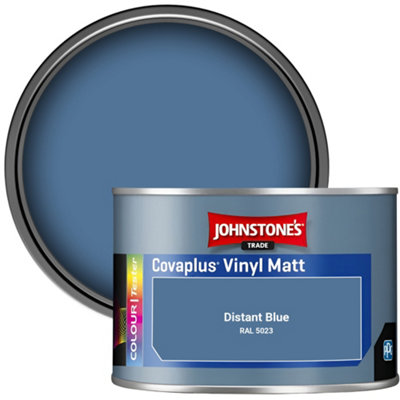 Johnstone's Trade Covaplus Vinyl Matt Walls & Ceilings Emulsion Paint Distant Blue (Ral 5023) 350Ml Tester Pot from B&Q
