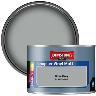 Johnstone's Trade Covaplus Vinyl Matt Walls & Ceilings Emulsion Paint Dove Grey (00A05) 350Ml Tester Pot from B&Q