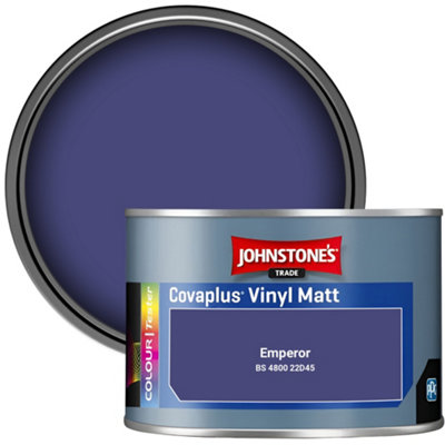 B&Q -  Covaplus Vinyl Matt Walls & Ceilings Emulsion Paint Emperor (22D45) 350Ml Tester Pot