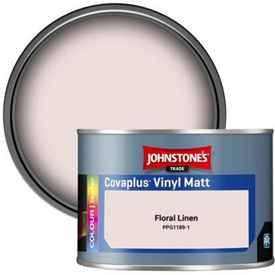 Johnstone's Trade Covaplus Vinyl Matt Walls & Ceilings Emulsion Paint Floral Linen (Ppg1189-1) 350Ml Tester Pot from B&Q