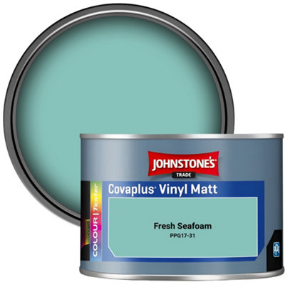 Johnstone's Trade Covaplus Vinyl Matt Walls & Ceilings Emulsion Paint Fresh Seafoam (Ppg17-31) 350Ml Tester Pot from B&Q