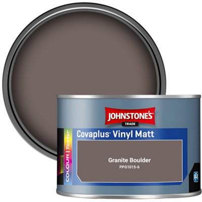 Johnstone's Trade Covaplus Vinyl Matt Walls & Ceilings Emulsion Paint Granite Boulder (Ppg1015-6) 350Ml Tester Pot from B&Q