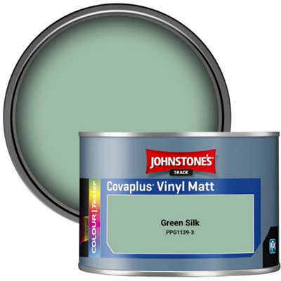 B&Q -  Covaplus Vinyl Matt Walls & Ceilings Emulsion Paint Green Silk (Ppg1139-3) 350Ml Tester Pot